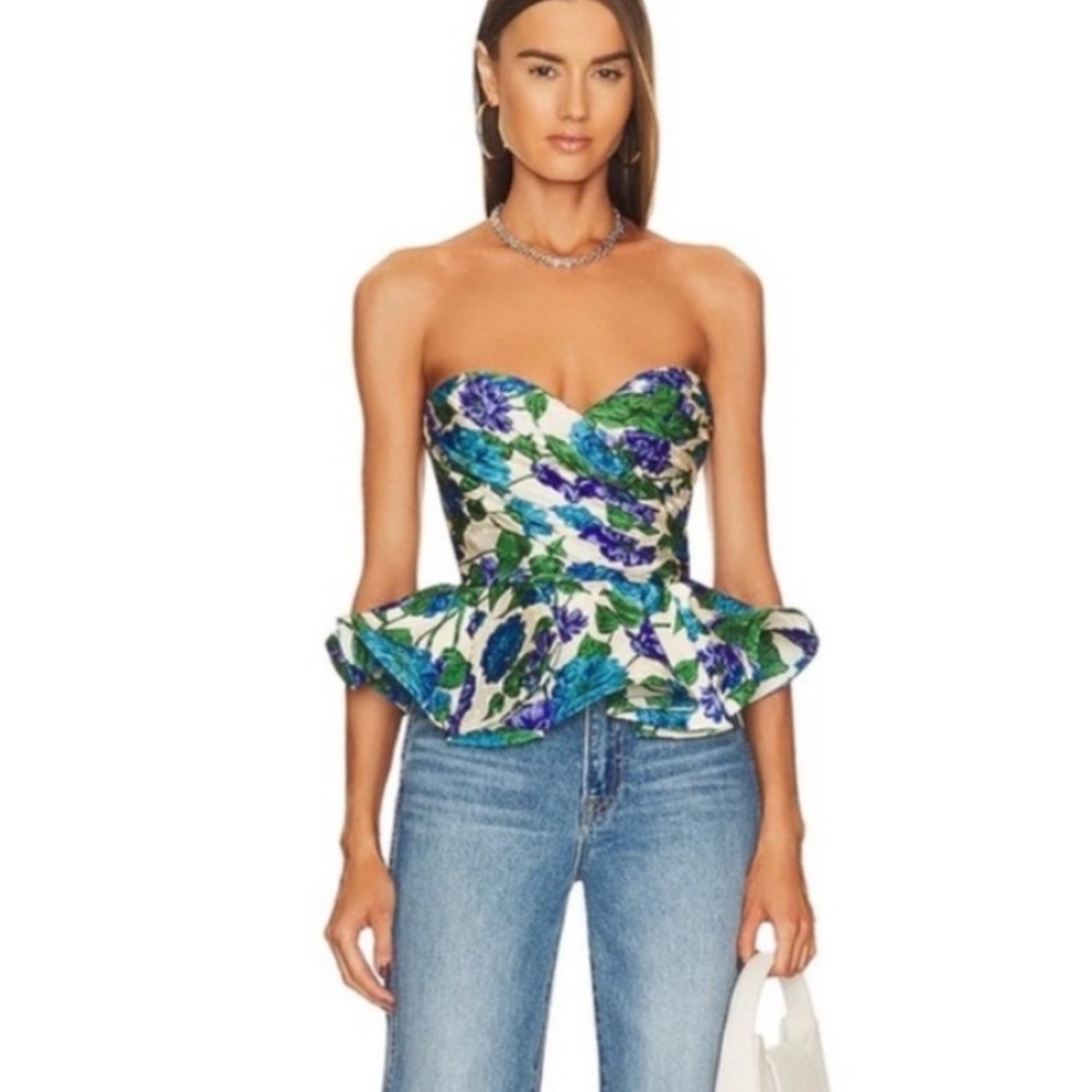Ronny Kobo NWT silk Peplum Top